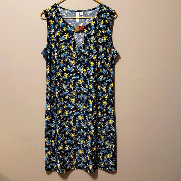 Tacera Dresses & Skirts - D3:TACARA: SIZE LARGE WOMENS FLOWERED MULTI COLOR DRESS
